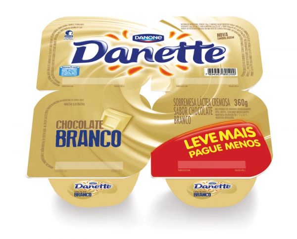 DANETTE CHOCOLATE BRANCO 360 GRS